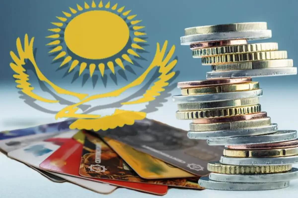 Казахстан деньги карточки флаг
